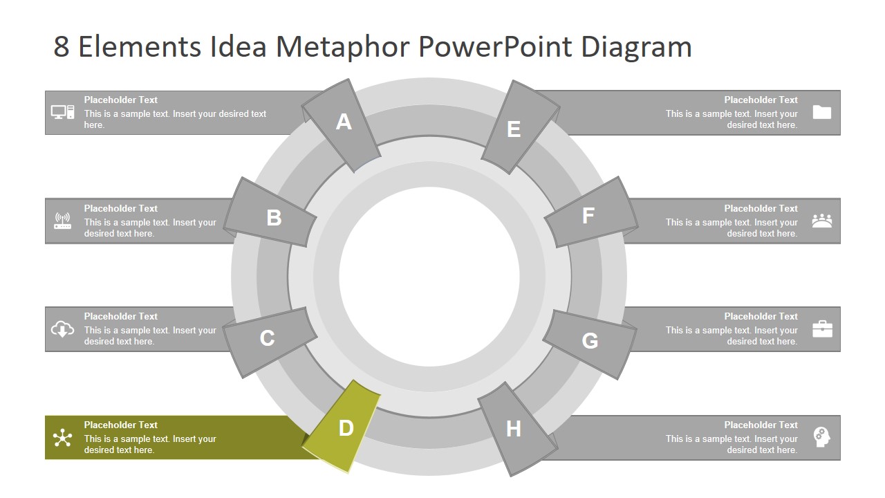 Circular PowerPoint Diagram for Comparison