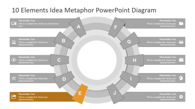 Metaphor PowerPoint Diagram 10 Steps