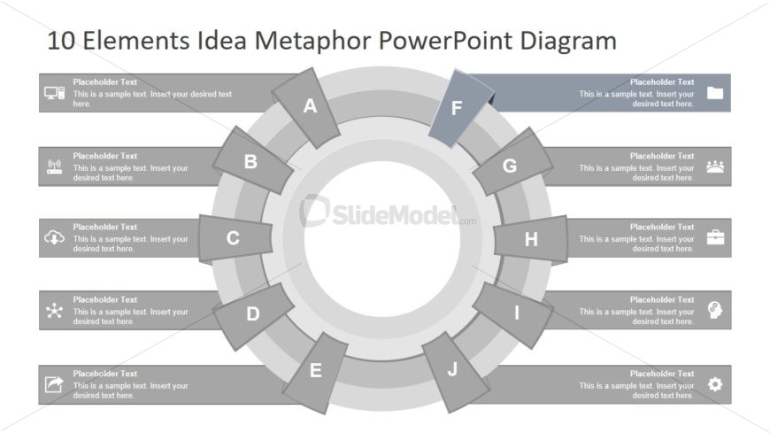 Editable PowerPoint 10 Steps Diagram