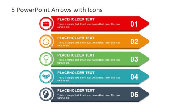5 PowerPoint Arrows with Icons