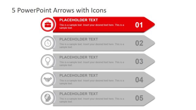5 Arrows PowerPoint Agenda
