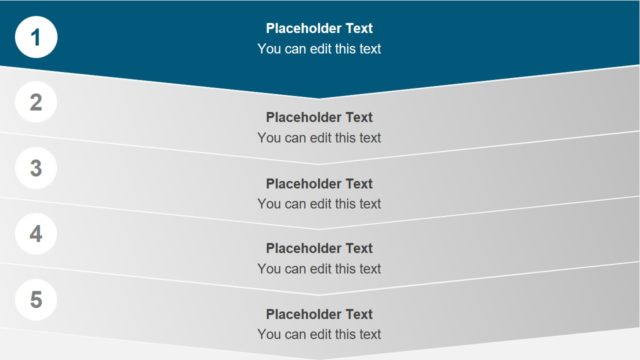 5 Steps Vertical PowerPoint Arrows