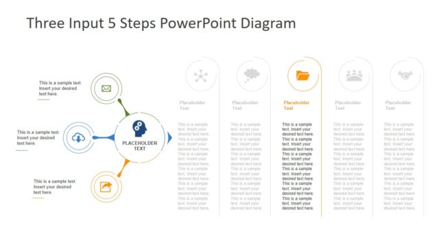 Data Processing 5 Steps Diagram Template