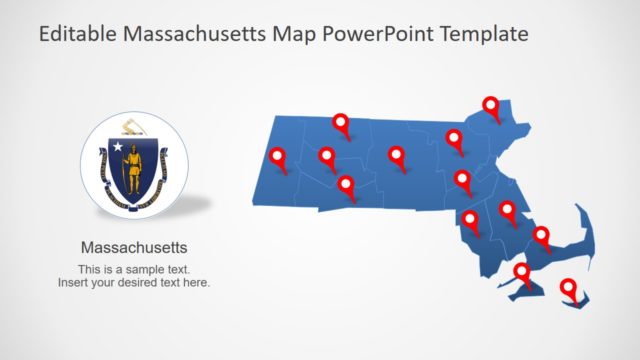 Massachusetts State PowerPoint Map