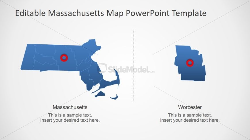 Silhouette Map of Massachusetts 