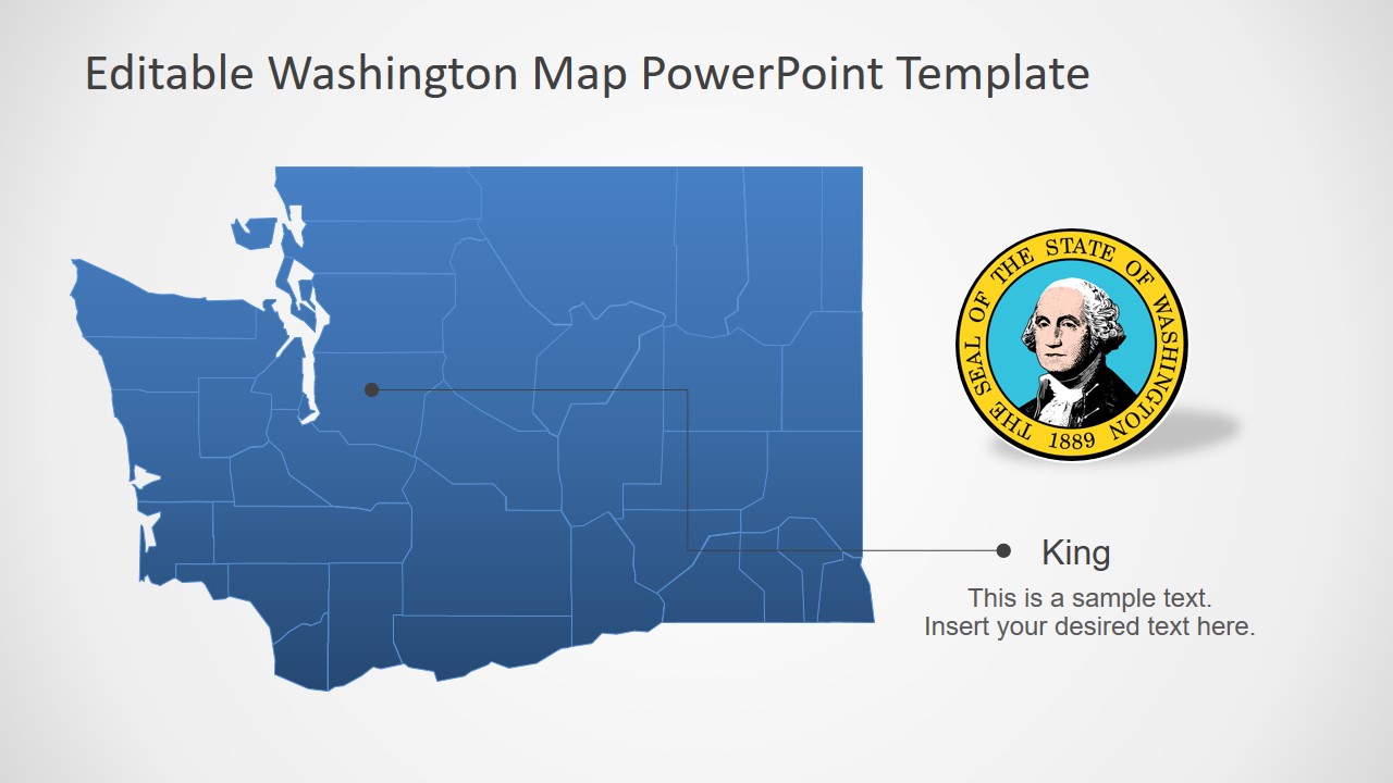 PPT Map Template for Washington