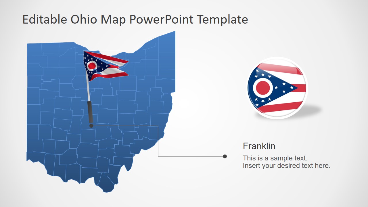 Ohio State PowerPoint Map SlideModel