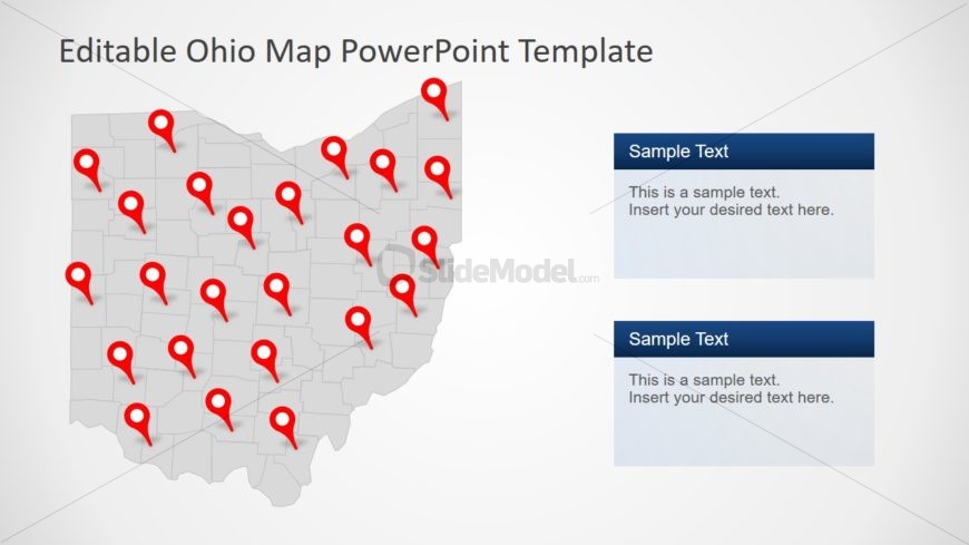 Ohio PowerPoint Map Template