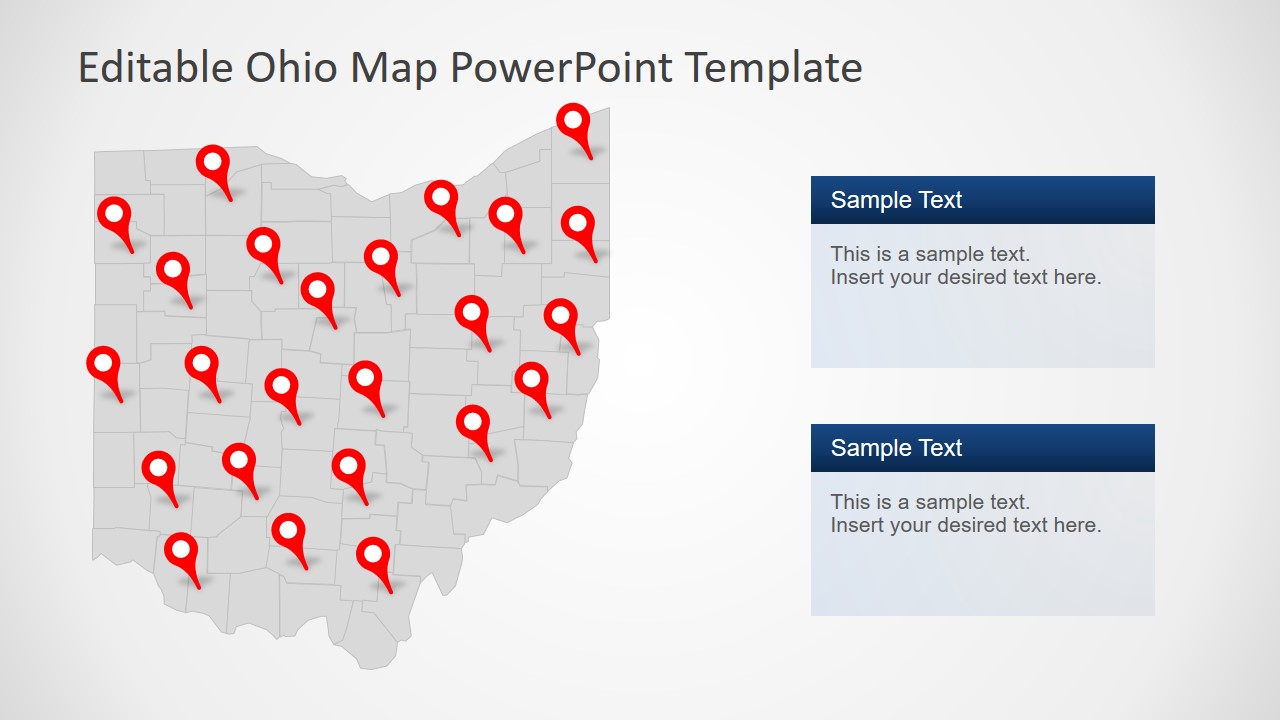 Ohio PowerPoint Map Template