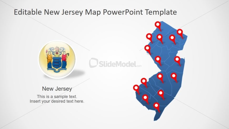 Editable New Jersey Map