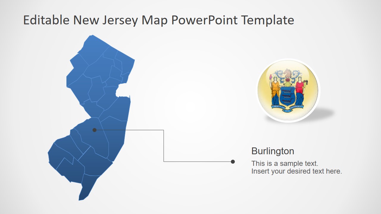 Slide of Outline New Jersey Map