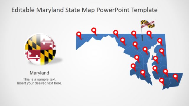 Maryland State PowerPoint Map