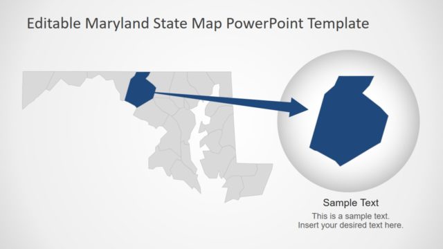 PowerPoint Map of MaryLand USA