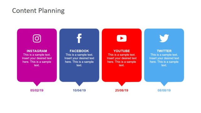 4 Social Media Platforms Analysis PPT