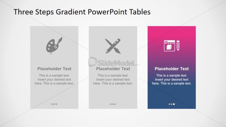 Graphics of Gradient PowerPoint Table