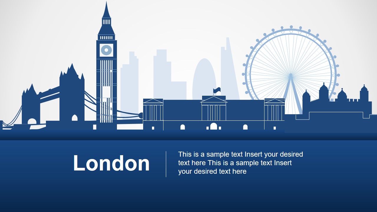 Silhouette Map Template of London