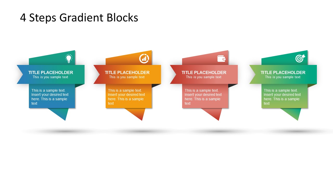 4 Blocks Gradient Diagram Design