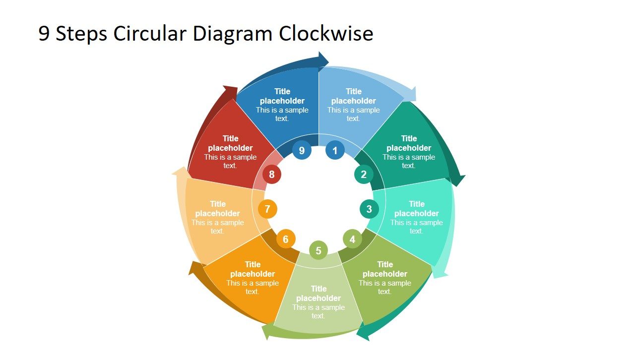 9 Steps Arrow PowerPoint Diagram - SlideModel
