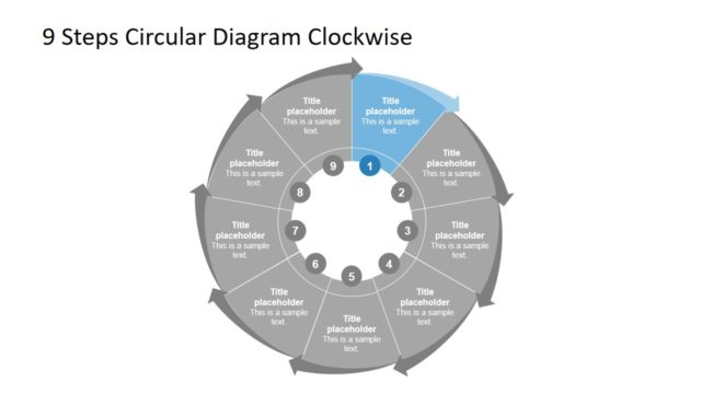 Circular 9 Steps PowerPoint Diagram