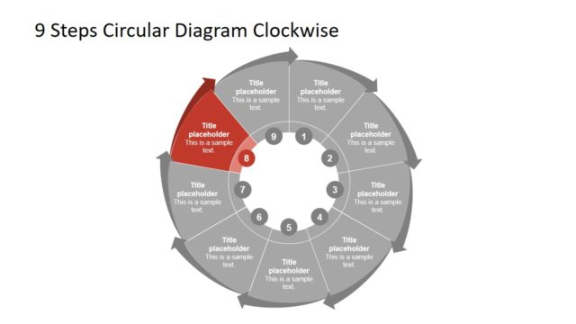 9 Steps Circular Diagram Clockwise