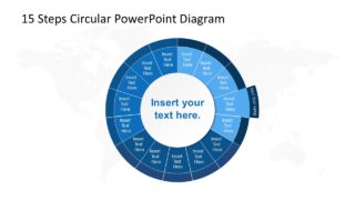 Step 4 in Circular Diagram for PowerPoint with 15 Steps