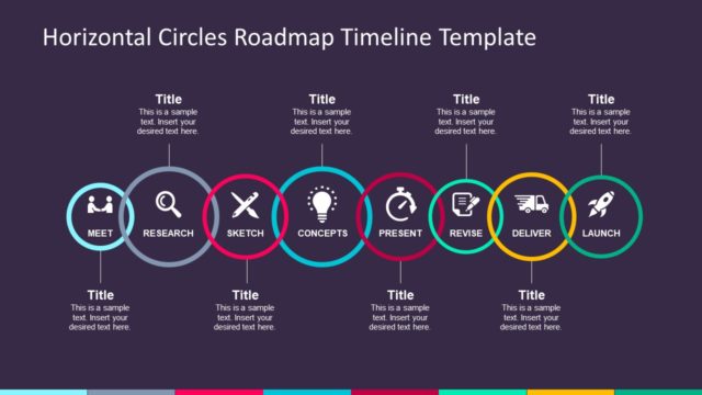 Horizontal Circles Roadmap Timeline Template