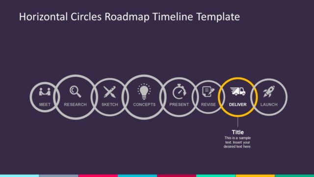 Infographic Milestones in Horizontal PowerPoint