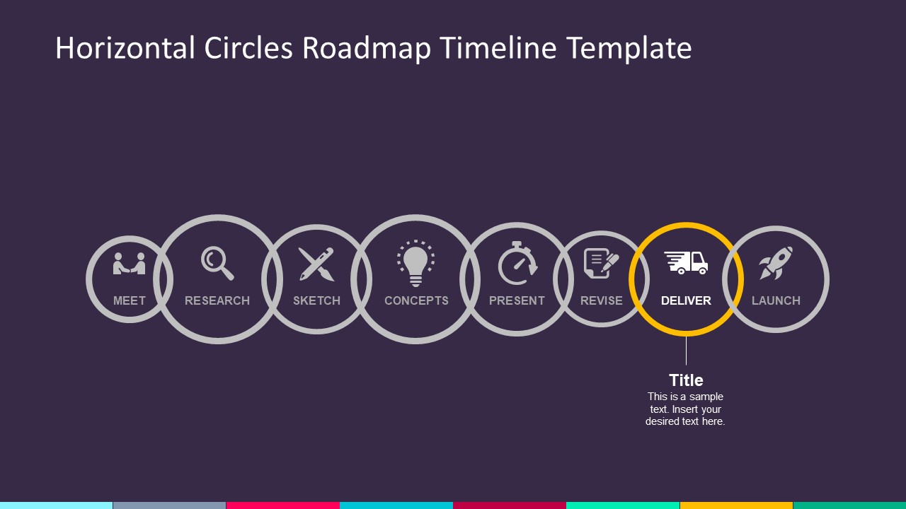 Circular Milestones Timeline PowerPoint