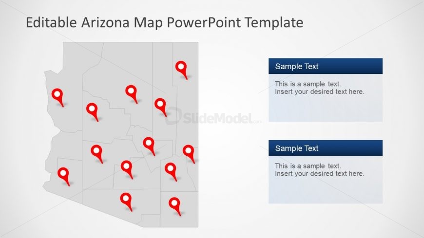 Presentation of Editable Arizona Map