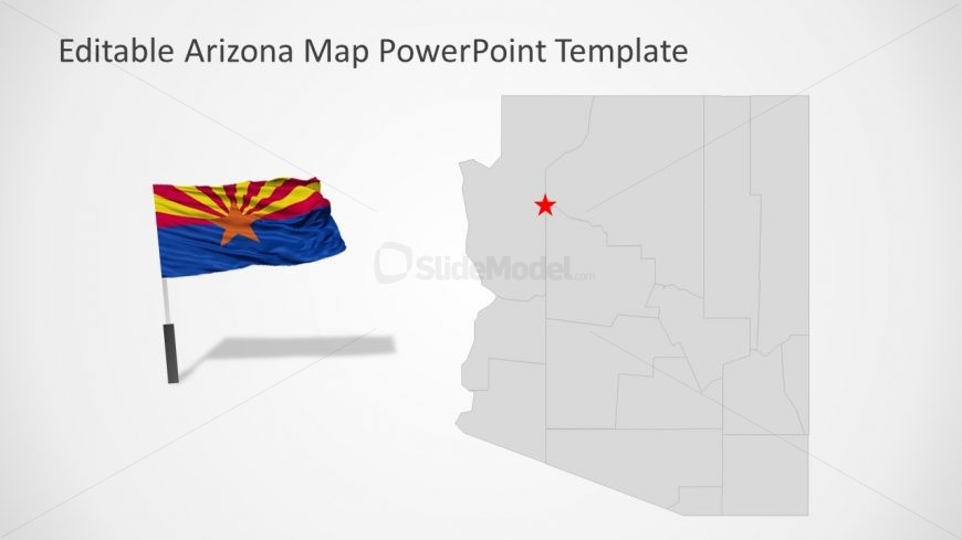 Slide of Editable Arizona Map