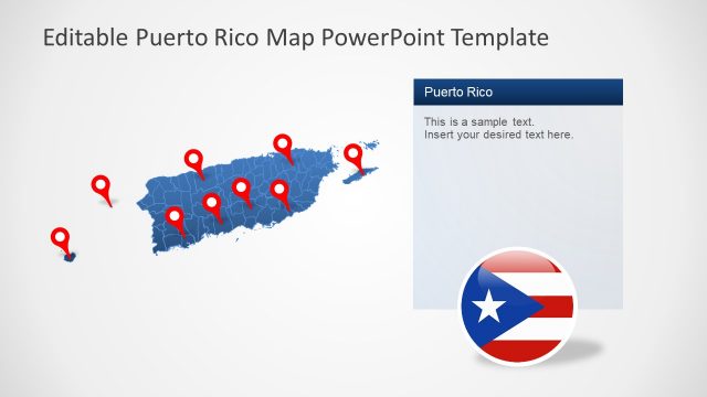 Puerto Rico Editable Map PowerPoint