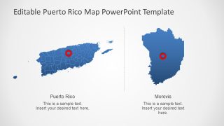 Editable Map of Puerto Rico 