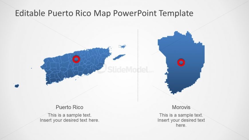 Editable Map of Puerto Rico 