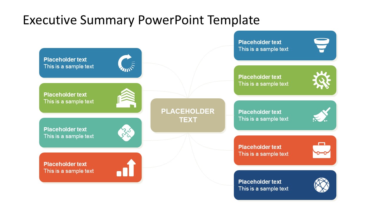 executive project review summary presentation template