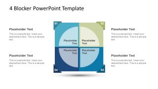 4 Blocker Style PowerPoint Slide 1