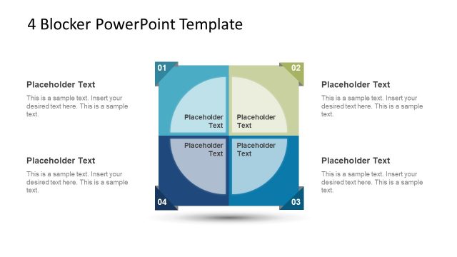 Slide of 4 Blocks PPT Style