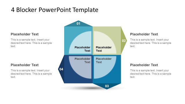 4 Steps Diagram Slide of Blocks