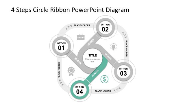Ribbon Circle 4 Steps Template