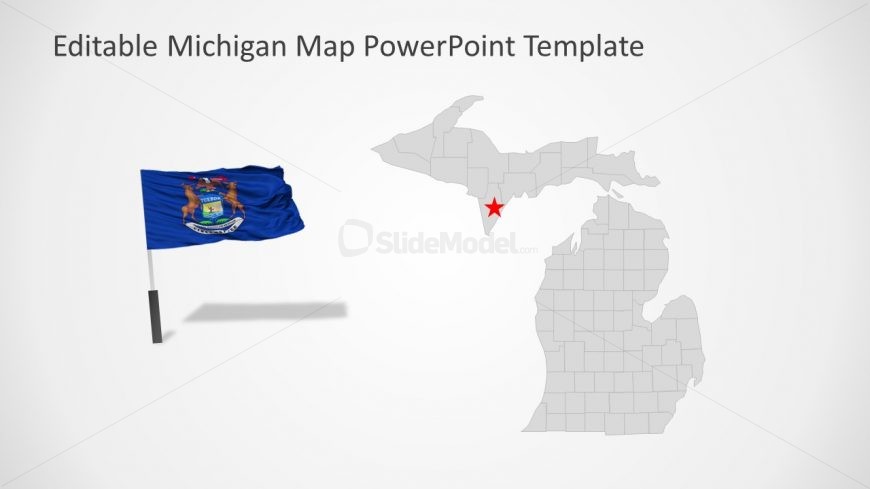 Editable Michigan Map PPT