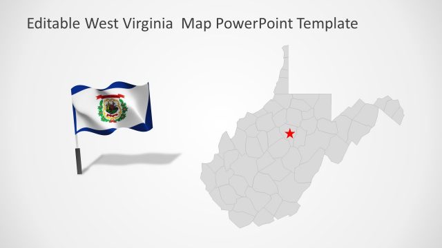 North American West Virginia Map PowerPoint