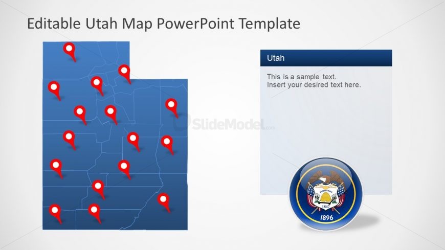 PowerPoint Utah Flat Silhouette 