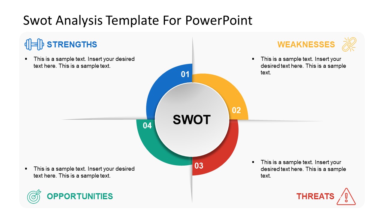 SWOT Analysis Template Helix Design For PowerPoint SlideModel