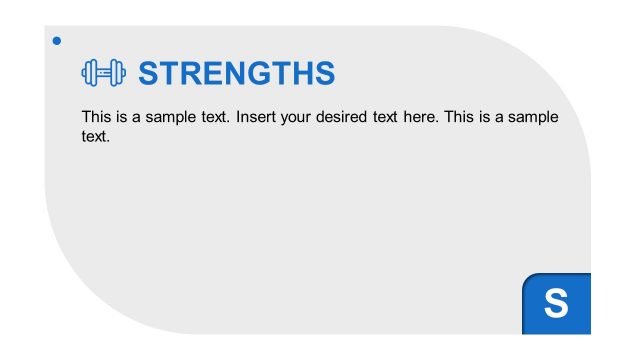 Editable Slide of SWOT Strengths