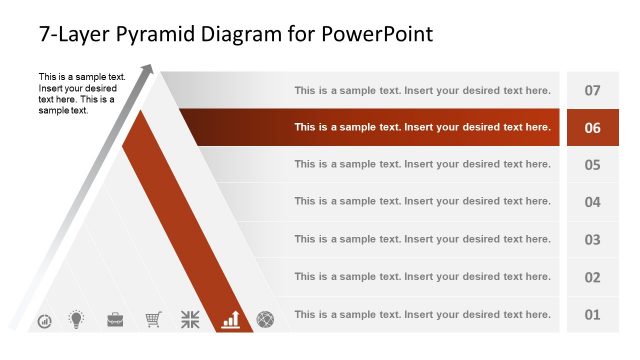 7 Level Diagonal Sections Pyramid PPT