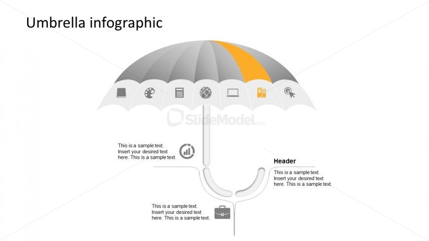 Flat PowerPoint Umbrella Design