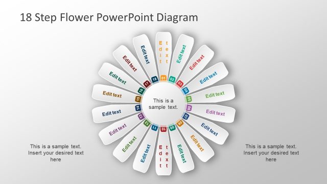 18-Petal Diagram PowerPoint Template