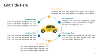 Template of 4 Steps Circular Diagram