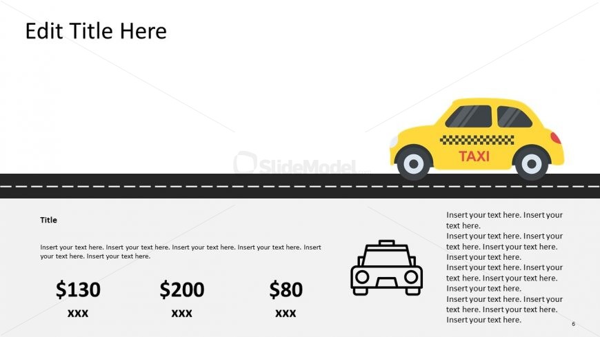 Taxi Roadmap Template Diagram