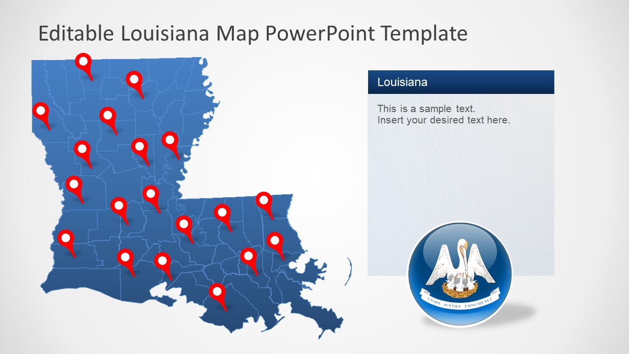 Map of Louisiana Template