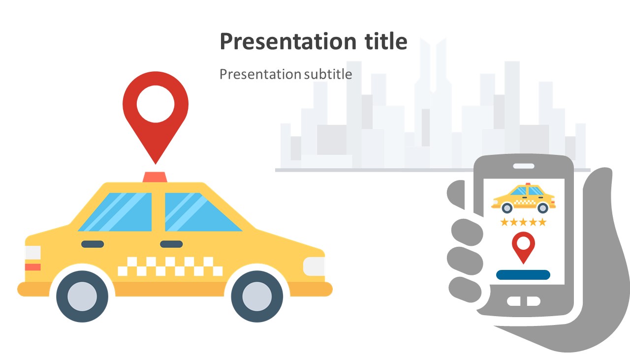 Vector Graphics of Taxi Ride Hailing 